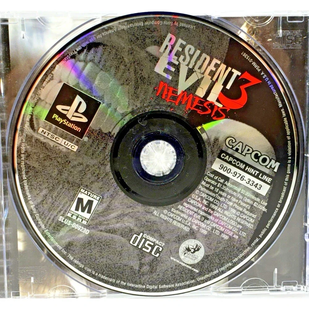 Resident Evil 3 Nemesis Sony PlayStation Complete Manual & Reg. Card Tested
